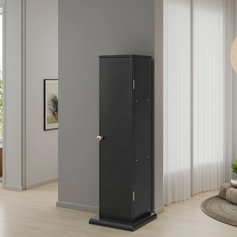 Armoire de coin, armoire de rangement à 3 niveaux, Noir