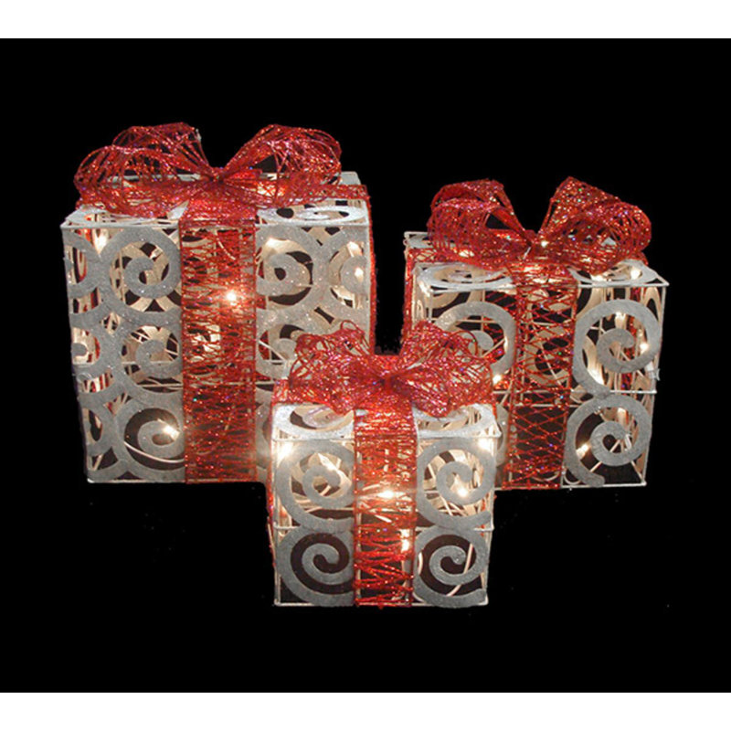 Ornement boule de Noël holographique scintillante incassable, Blanc