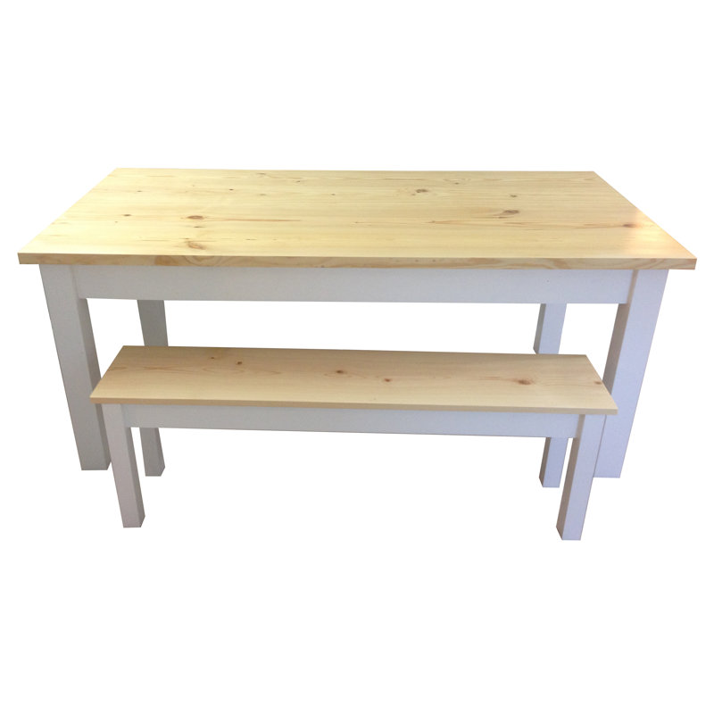 Table de salle à manger en bois de pin massif Jarrard, H 30 po x L 60 po x l 34 po