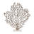 Decorative Coral Branch Metal Sculpture Object in Marble Base for Home Decor - Coastal Figurine Statue Accent for Living Room Decoration - 21"-2095536572-2093131071