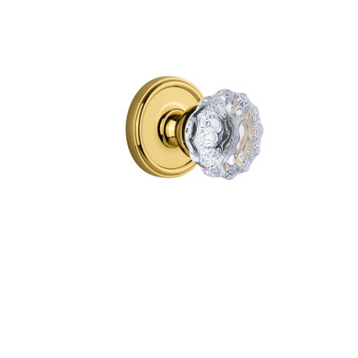 Grandeur Georgetown Rosette Single Dummy with Fontainebleau Crystal Door Knob