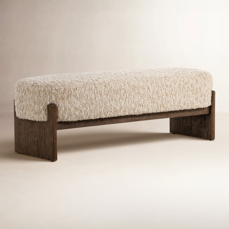Kirby Accent Bench- 60"-Solema Cream, Solema Cream, Distressed Natural