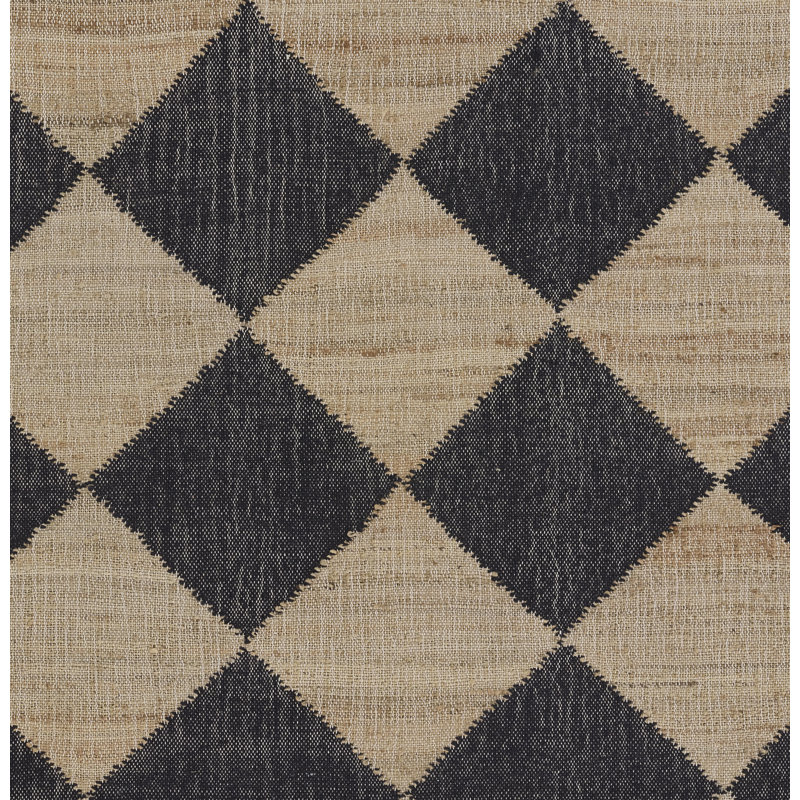 Orchard Court Black Hand-Woven Wool 5' x 8' Area Rug