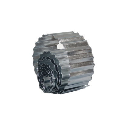 4w Corrugated Metal Garden Edging, Landscape Paver Edging Flexible Bender Border For Lawn, Garden And Yard, Galvanized Garden Edging(natural)