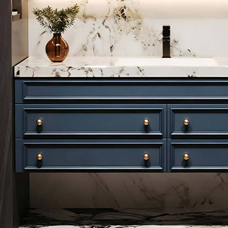 Armoire de salle de bain luxueuse de style américain, 21.7 "H x47.2"W x 19.7"D, Dark blue