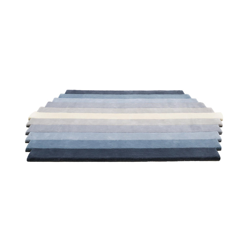 Atlantis Hand Tufted Wool Ombre Area Rug in Navy/Blue/Ivory, Novelty 9' x 12'