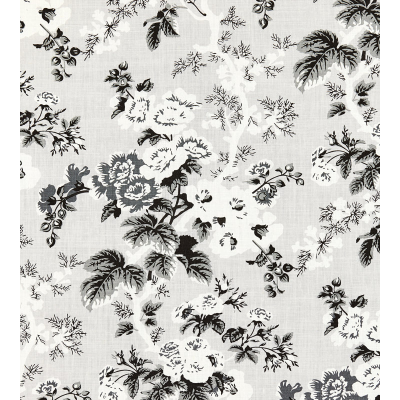 Botanica Ascot Linen Print Fabric, French Gray