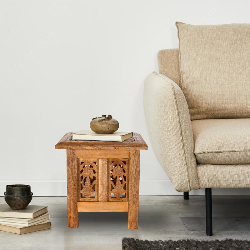 Abbey End Table, 31cm H x 30cm W x 30cm D, Pine