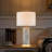 23.25" Grey Table Lamp With Bottom Night Light (Bulb Included) 