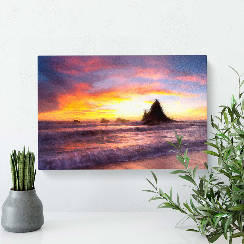 Martins Beach - Wrapped Canvas Painting, 40cm H x 60cm W x 3cm D