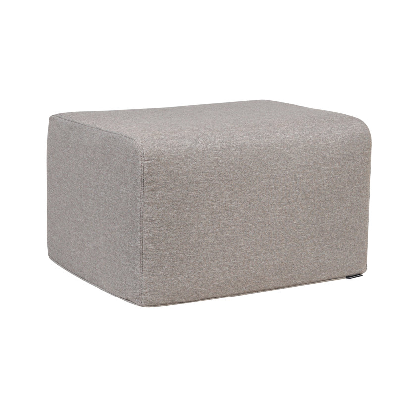 Upholstered Indoor/Outdoor Ottoman, Brown