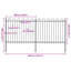 Verla Garden Fence Hoop Top Steel Outdoor Panels Barrier Border Multi Sizes-1336750294
