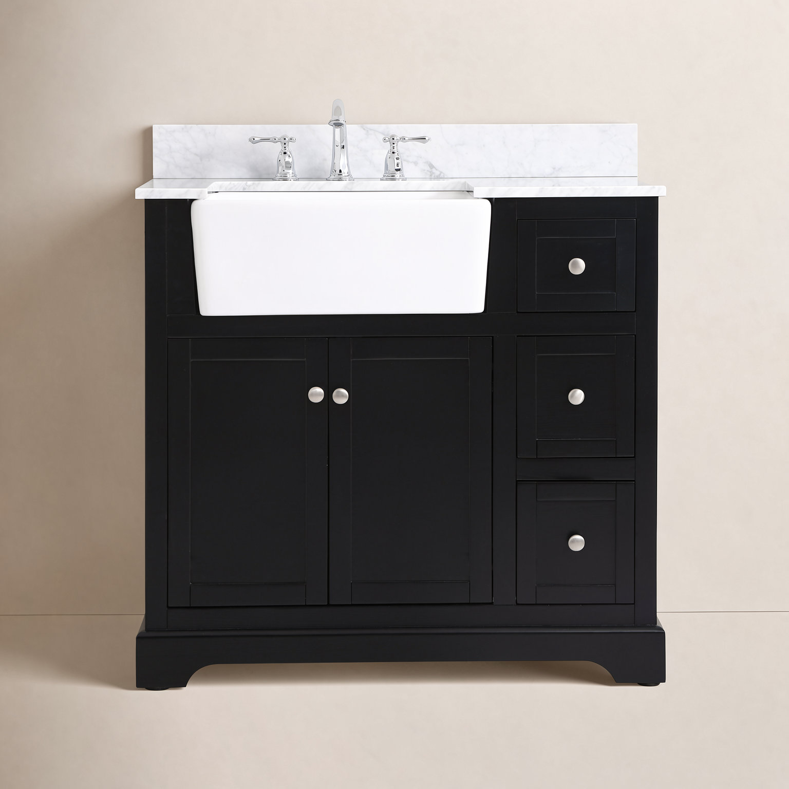 Pardue 36'' Single Bathroom Vanity, Black