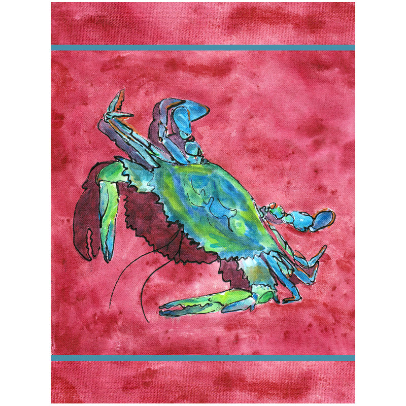 Drapeau de jardin à 2 côtés crabe