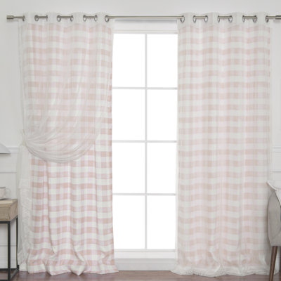 Paire de rideaux semi-transparents avec œillets Axl