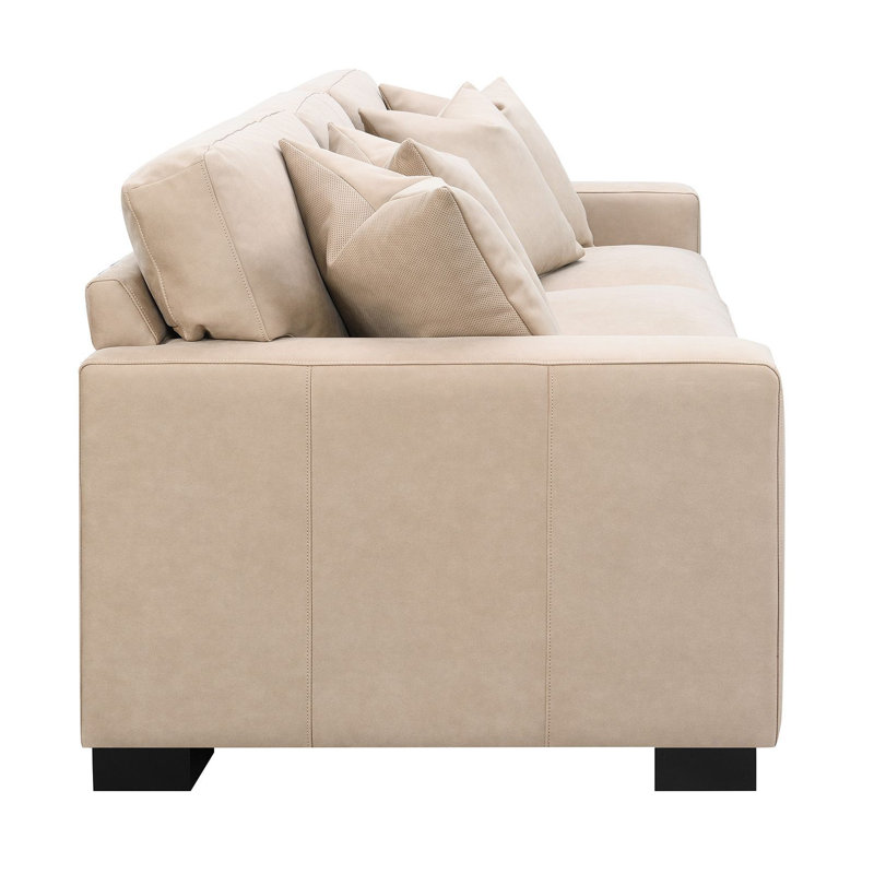 Cifuentes 89" Sofa with 4 Pillows, Taupe