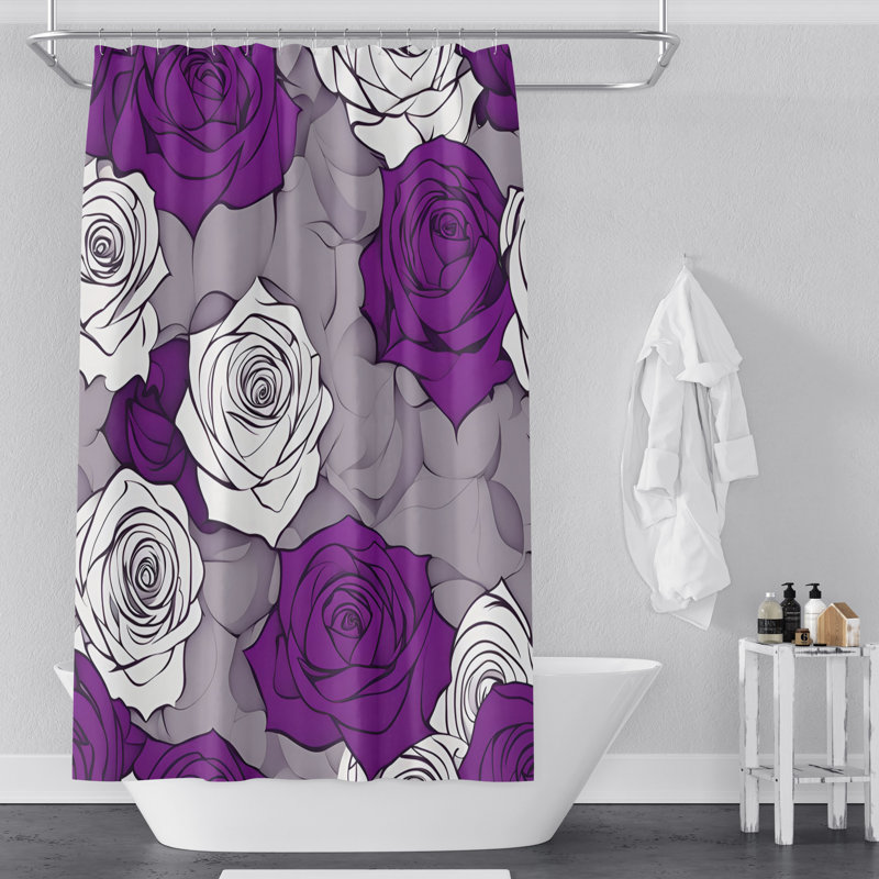 Rideau de douche Floral, H 83 po x l 70 po