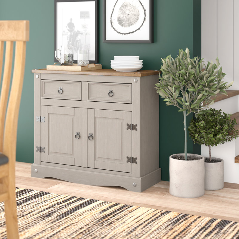 Doe 86cm Sideboard, 80.6cm H x 91cm W x 43cm D, Grey
