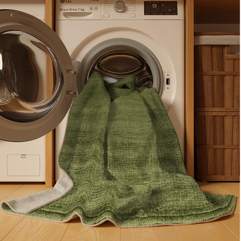 Machine Washable Solid Brown Area Rug, Rectangle 2' x 3'