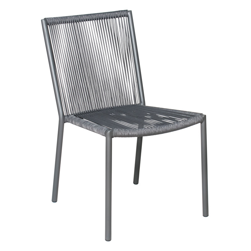 Archipelago Outdoor Dining Side Chair, Dark Pebble
