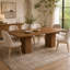 Table de salle à manger moderne extensible en bois pour 4 à 8 personnes avec base piédestal-2142457237
