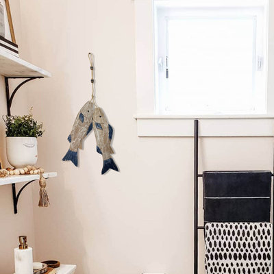 Décoration murale poisson en bois
