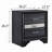 Black 3-Drawer Nightstand