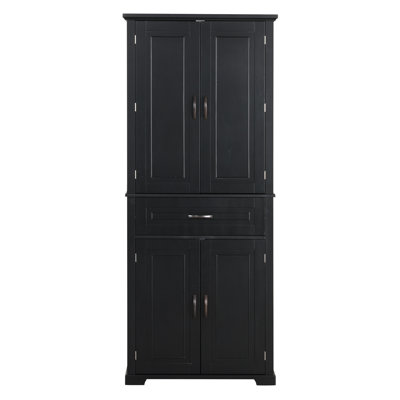 Bathroom Storage Cabinet with Doors and Drawer, Multiple Storage Space, Adjustable Shelf