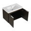 Meuble-lavabo 72 po à fermeture en douceur avec lavabo, petites tablettes de rangement, armoire combinée 30 po et 12 po (KD-Packing), meuble-lavabo