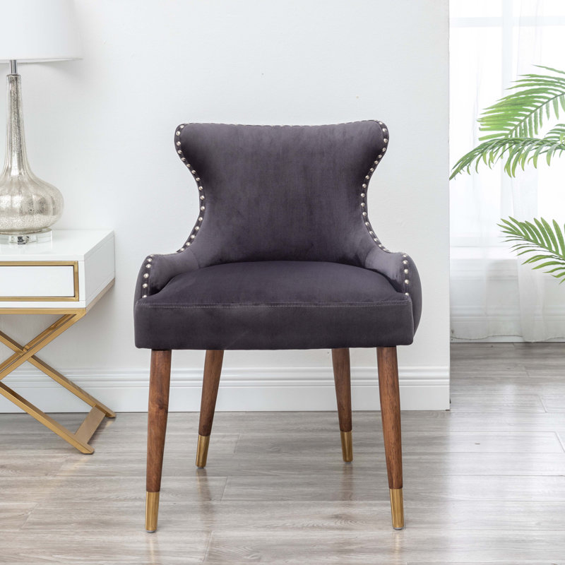 Jaria Tufted Armchair, Gray Velvet