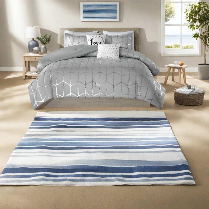 Stylish Metallic Bedding Sets Polyester Contemporary Home
