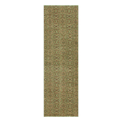 One-of-a-Kind 3'x9'8 1950s Wool Area Rug