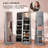 Mirror,360° Swivel Full-Length Mirror,With Storage Shelves-1406553427
