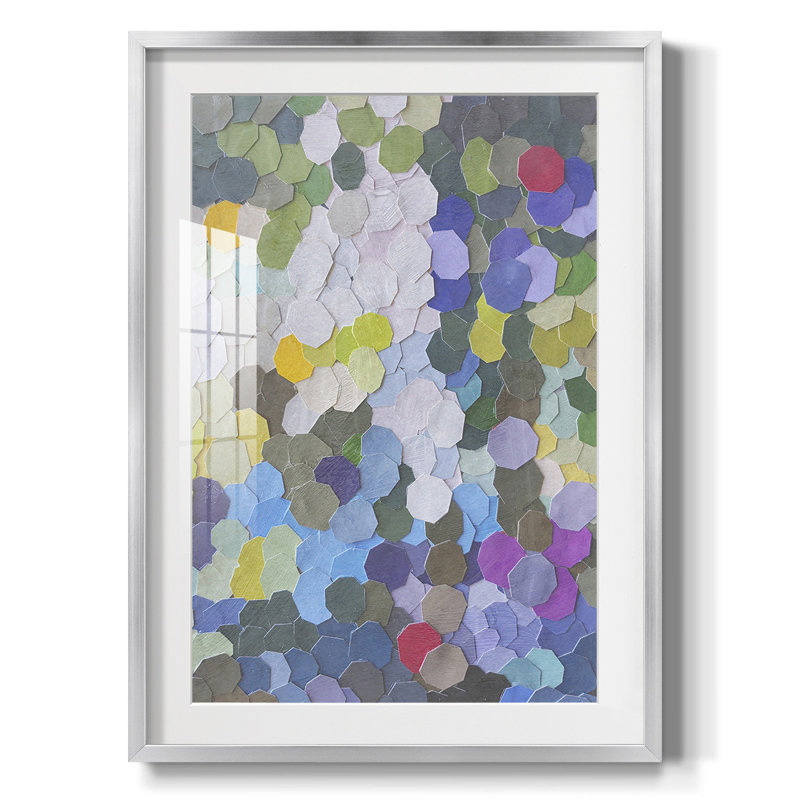 Doris Duke Garden - Impression encadrée, H 28,5 po x l 20,5 po, Argent argent