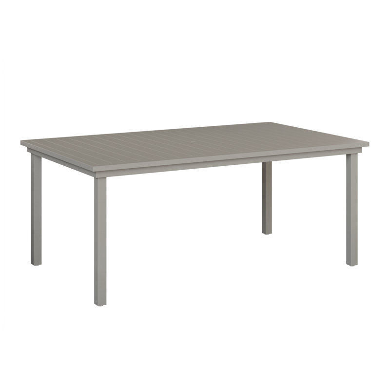 Berlin Gardens Vida 73″ Dining Table, Platinum Silver, Platinum Silver
