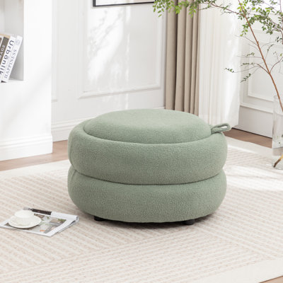 Upholstered Round Storage Ottoman