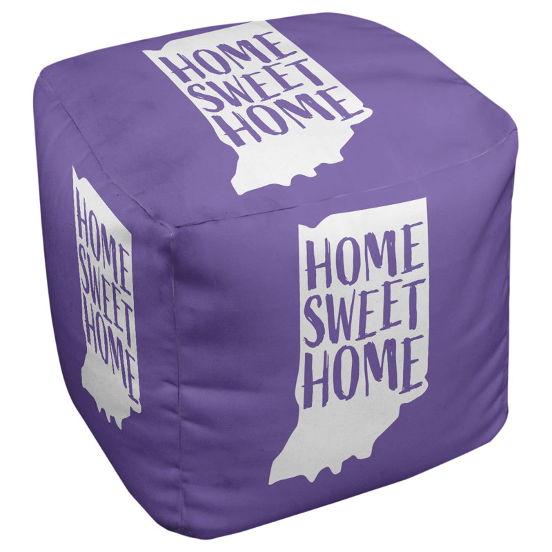 Repose-pieds cube the home indiana indiana, Mauve