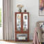 Vitrine lumineuse avec espace de rangement ouvert-133156100