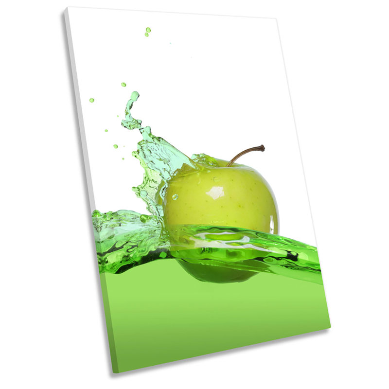 X0082 Apple Splash Kitchen - Wrapped Canvas Print, 91.4cm H x 61cm W x 4cm D