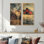 Ensemble de 2 pièces d'art mural gris et rouge