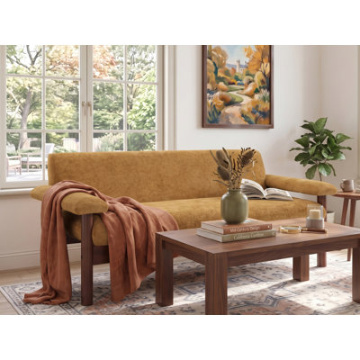 70" Upholstered Chenille Sofa