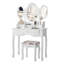 Ensemble coiffeuse avec miroir Clementina-814706149