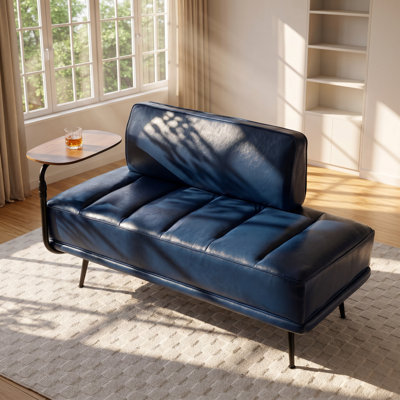 Banc de lit moderne en similicuir l 55 po x P 25 po x H 31,5 po