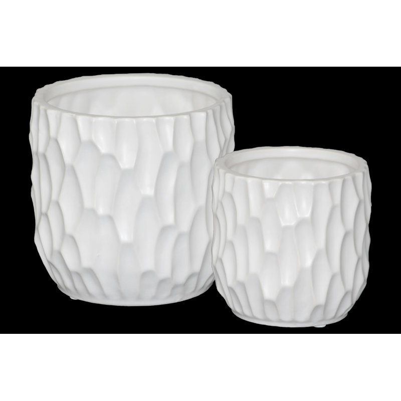 Valorie Ceramic Pot Planter, White
