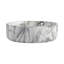 Lavabo de salle de bain rond en céramique sur fond blanc avec motifs gris (BAA0014012QQ)