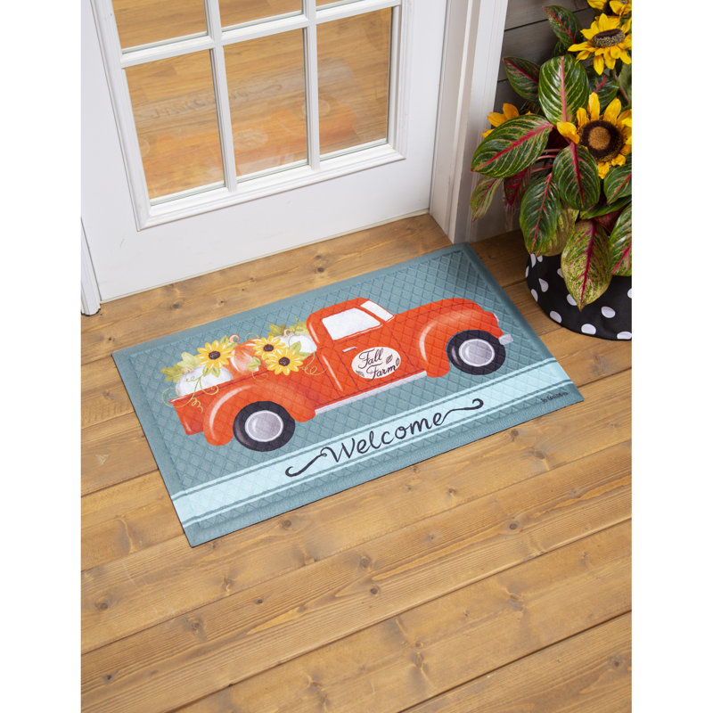 Tapis d'entrée antidérapant Amilynn 30 po x 18 po