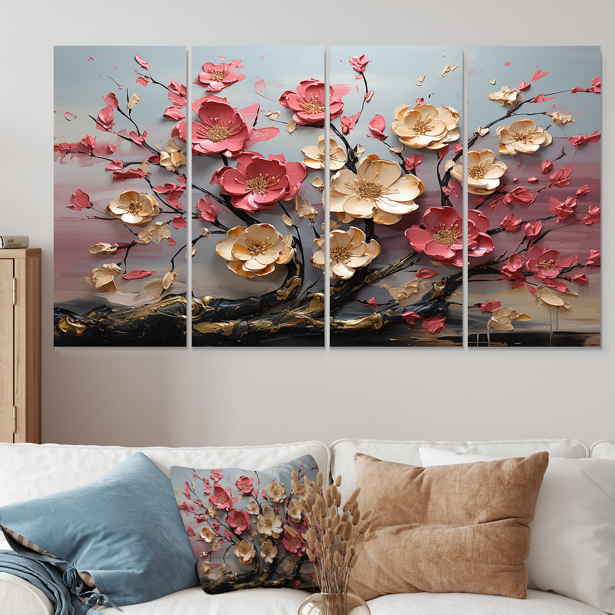 Winston Porter Elegant Pink And White Orchid Floral Tree II - Abstract ...