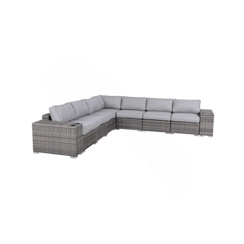 Ensemble de canapé modulaire 9 pièces avec coussins 9 pièces - entièrement assemblé
