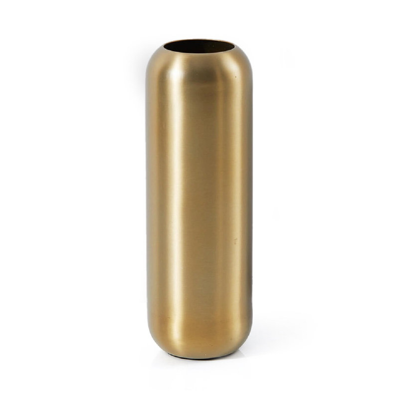 Metal Table Vase, 8.5" H x 3" W x 3" D