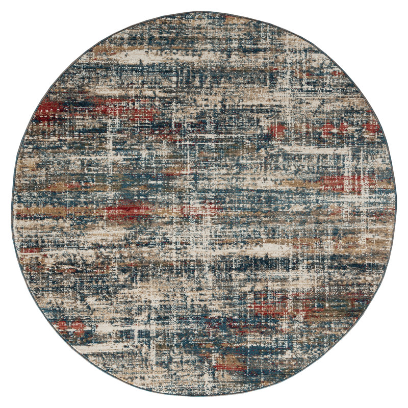 Holbeach Abstract Indoor Rug, Round 6'
